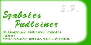 szabolcs pudleiner business card